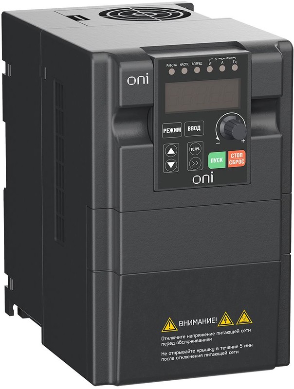 ONI / IEK A150-33-22NT — ПЧ A150 380В 3Ф 2, 2кВт 6А со встроенным тормозным модулем ONI