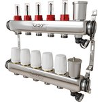 VRT Уточняется — Коллекторная группа VRT® 1'' х 3/4'' (евроконус) 5 вых, авт в/отвод, c расходомерами
