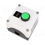 Siemens 3SU1801-0AB00-2AB1 — 3SU1801-0AB00-2AB1, Пульт управления, NO, зеленый, IP67, Кнопка плоская, -25-70°C