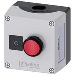Siemens 3SU1801-0AC00-2AB1 — 3SU1801-0AC00-2AB1, Пульт управления, NC, красный, IP67, Кнопка плоская, -25-70°C