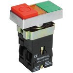 IEK BBD40-BW-K51 — BBD40-BW-K51, Кнопка управления LAY5-BW8465 "I-O" сдвоен. с подсв. 1NO IEK