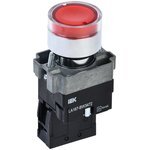 IEK LA167-BW3472 — Кнопка управления LA167-BW3472 d=22мм RC 1NC с подсветкой красная IEK