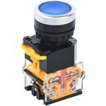 IEK D8-11T — Кнопка управления D8-11T d=22мм 1NO+1NC с фиксацией синяя IEK