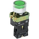 IEK BBT50-BW-K06 — BBT50-BW-K06, Кнопка управления LAY5-BW3361 с подсветкой зеленый 1NO IEK